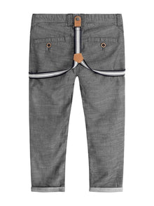Chinos with braces
