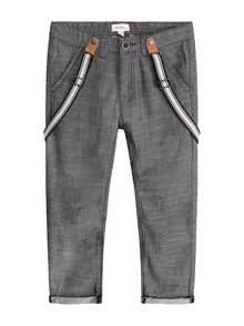 Chinos with braces