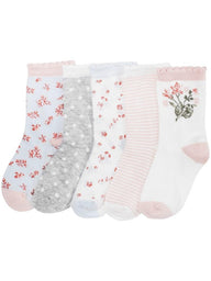 Pink Floral Socks
