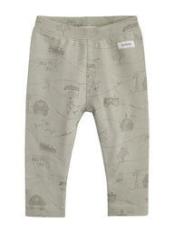 Baby leggings with farm print