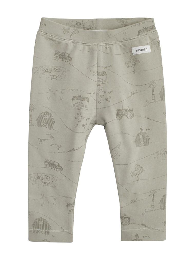 Baby leggings with farm print