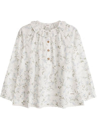 newbie kids Blouse with ruffled collar top organic cotton