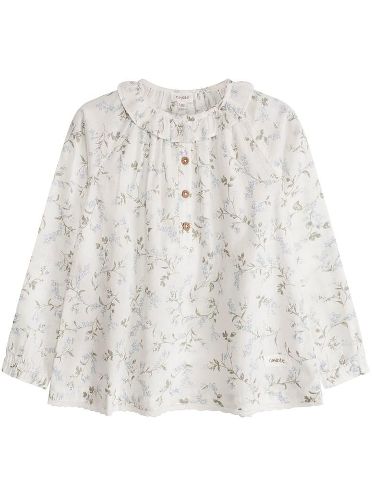 newbie kids Blouse with ruffled collar top organic cotton