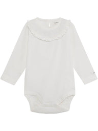 Body with lace frill neckline