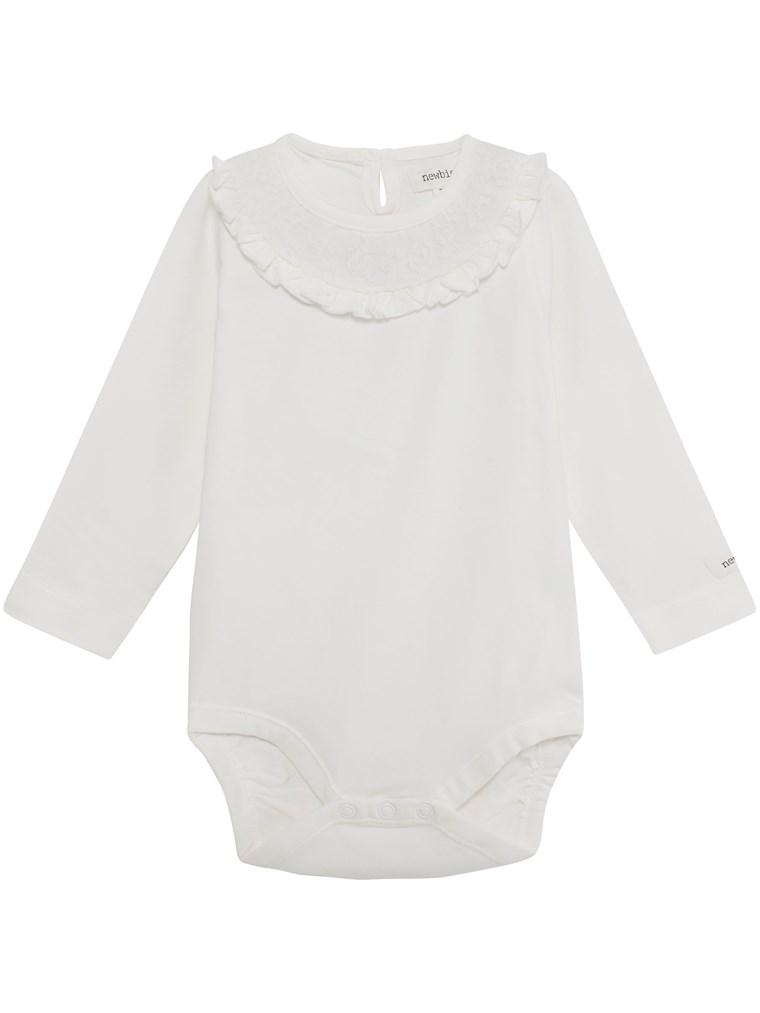 Body with lace frill neckline