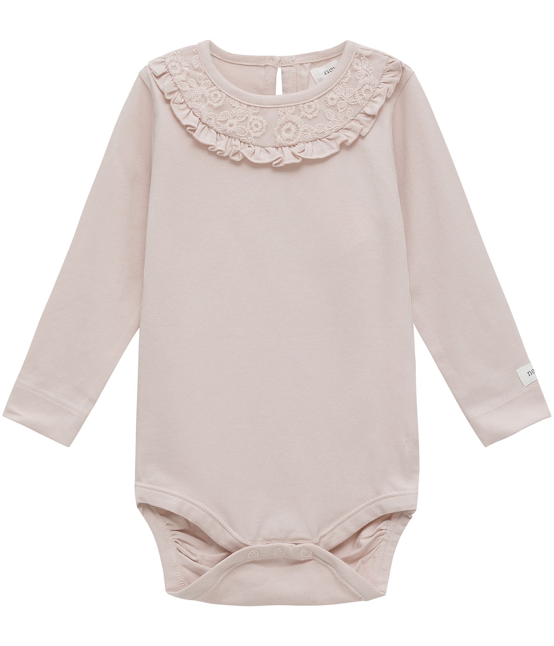 Body with lace frill neckline
