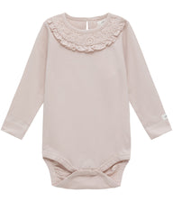 Body with lace frill neckline