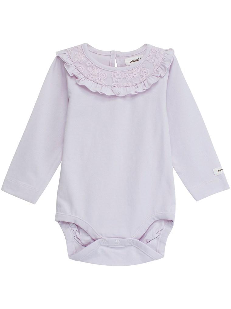Body with lace frill neckline
