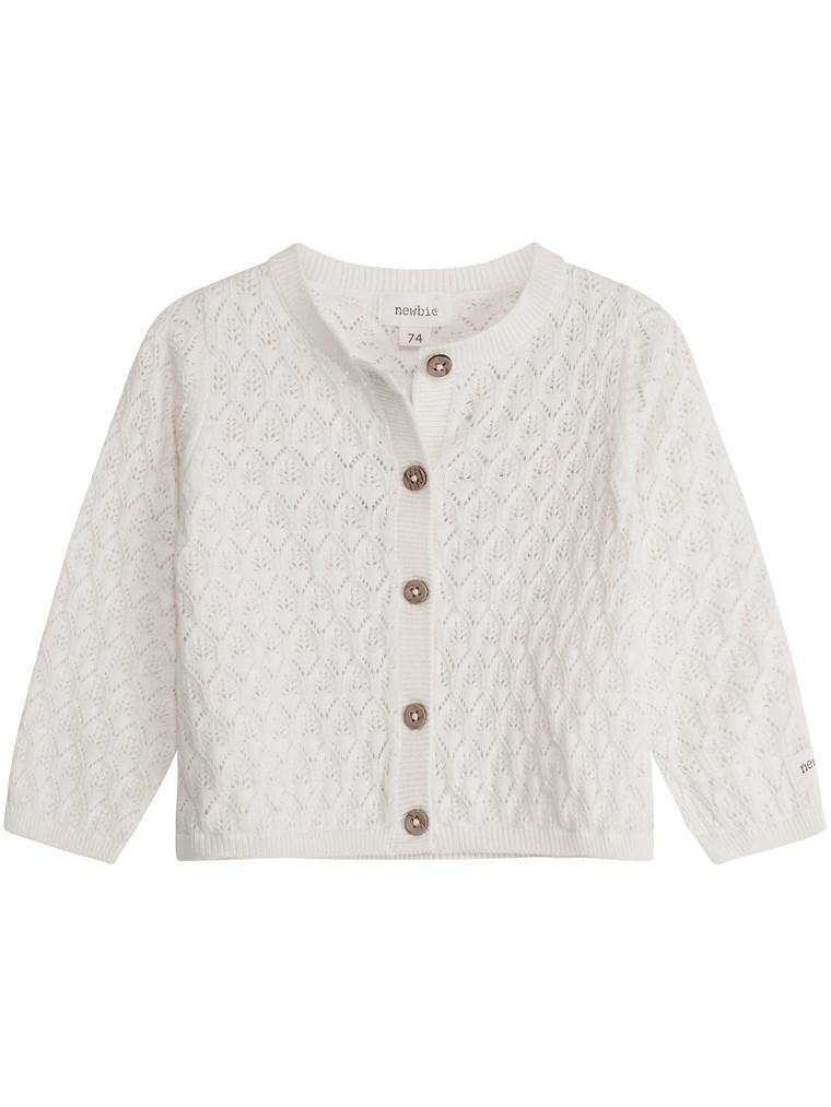 newbie baby Cardigan knitwear white pattern