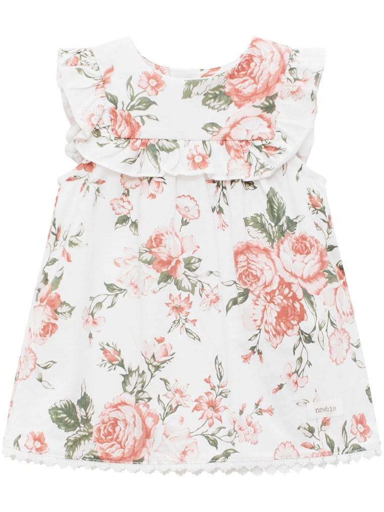 Baby dress with floral print