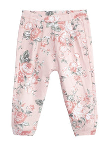Baby sweatpants with rose print