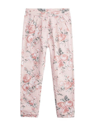 Sweatpants with rose print