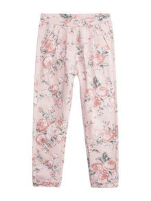 Sweatpants with rose print