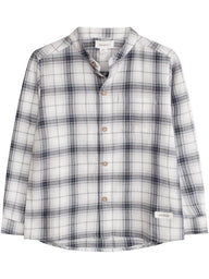 Baby shirt with tartan print