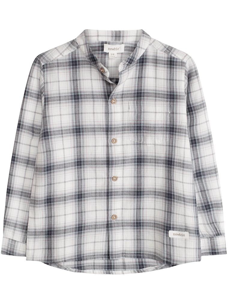 Baby shirt with tartan print