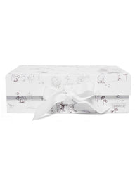 newbie Gift box with ribbon tie and forest print