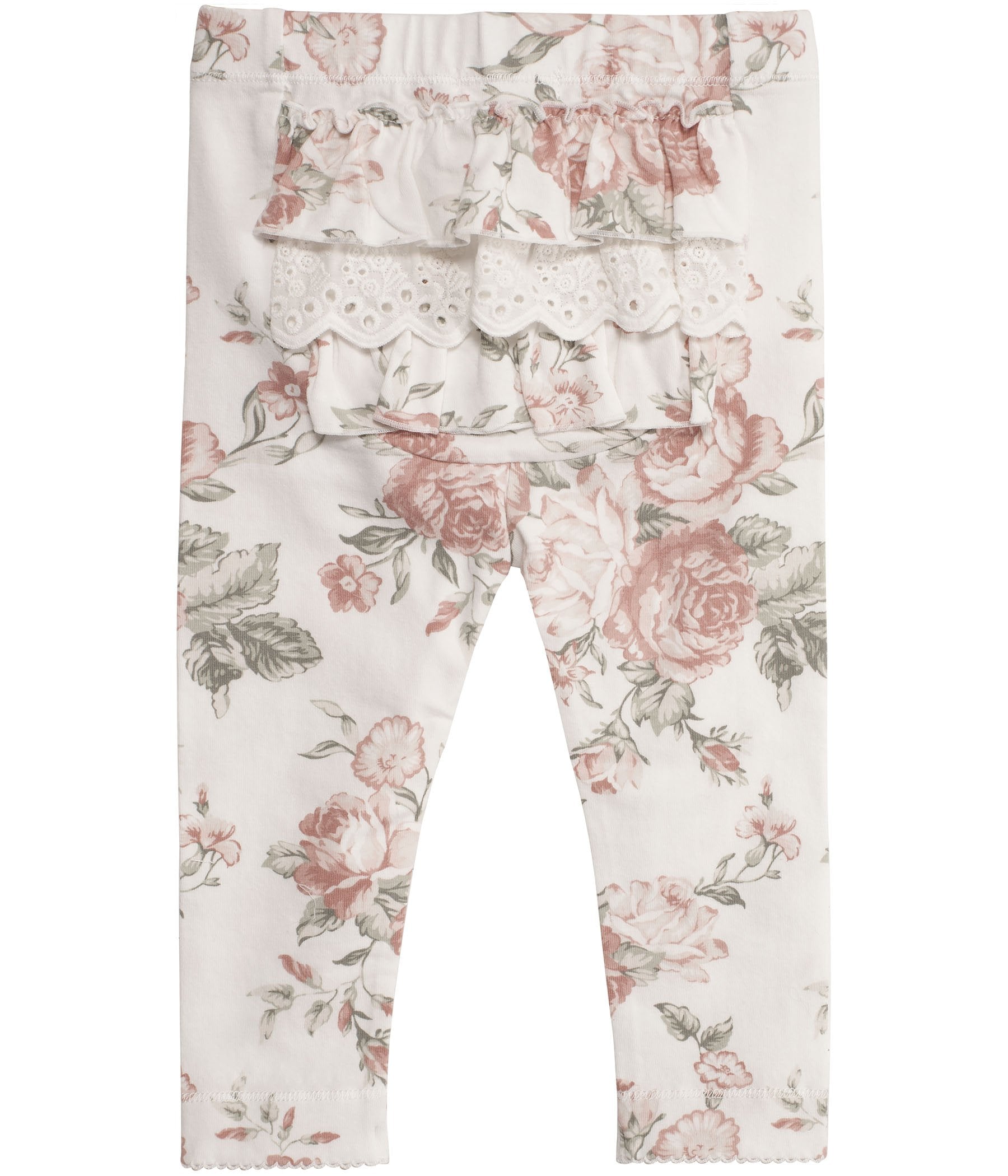 Baby leggings with floral print