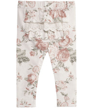 Baby leggings with floral print