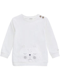 Baby top with bear pocket