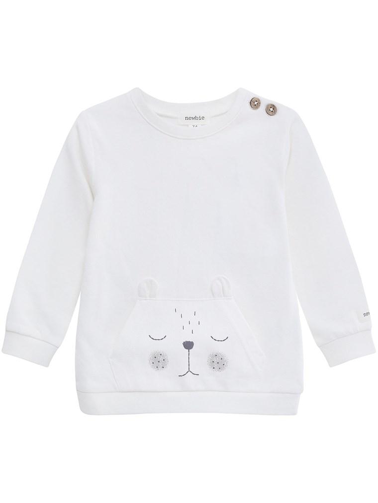 Baby top with bear pocket