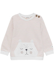 Baby top with bear pocket