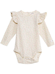 Floral print body with ruffles