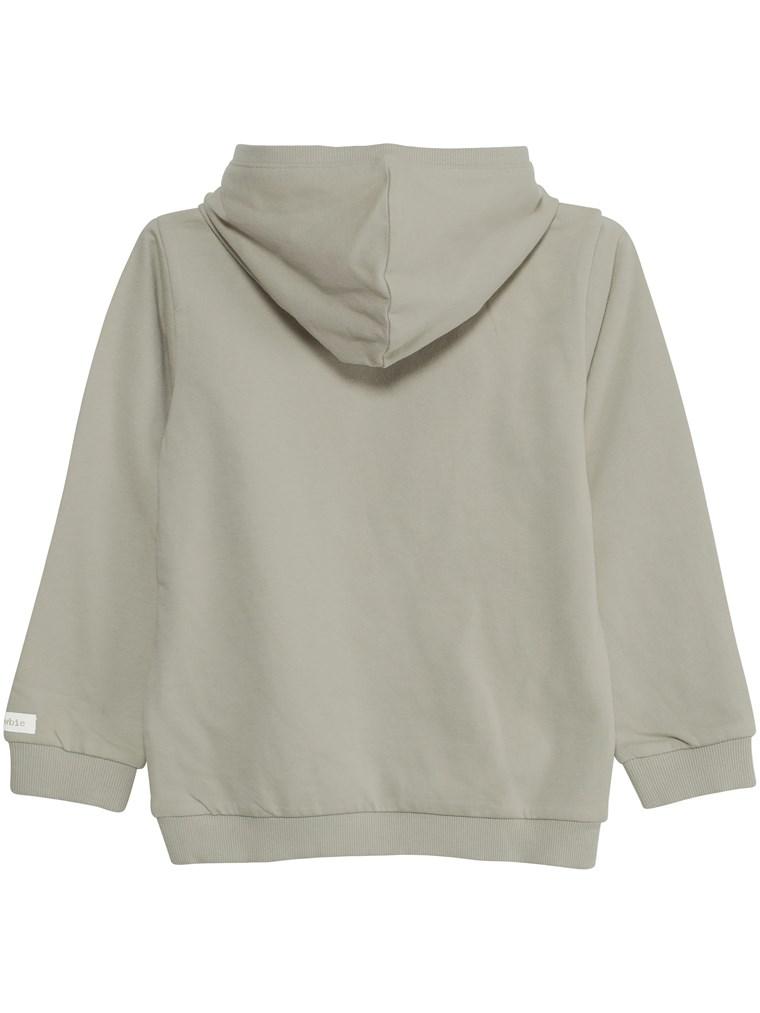 Hoody with slogan and pocket