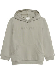 Hoody with slogan and pocket