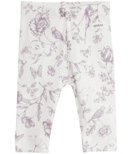 Baby leggings with floral print