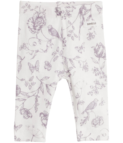 Baby leggings with floral print