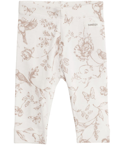 Baby leggings with floral print
