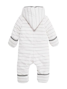 Baby snowsuit with bear pocket