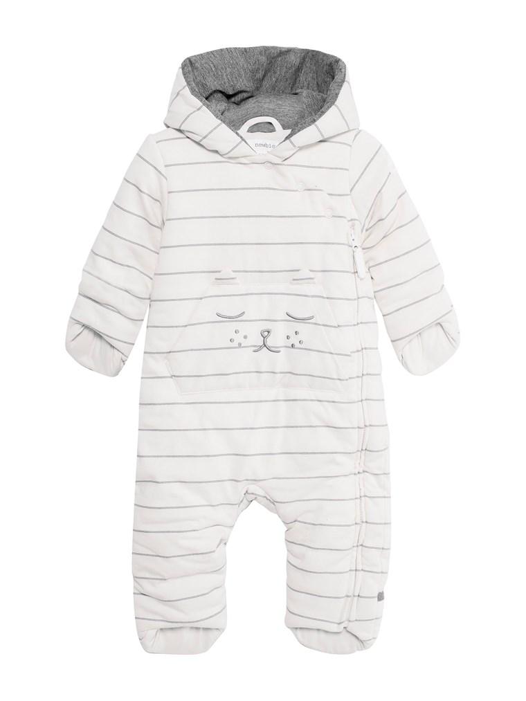 Baby snowsuit with bear pocket