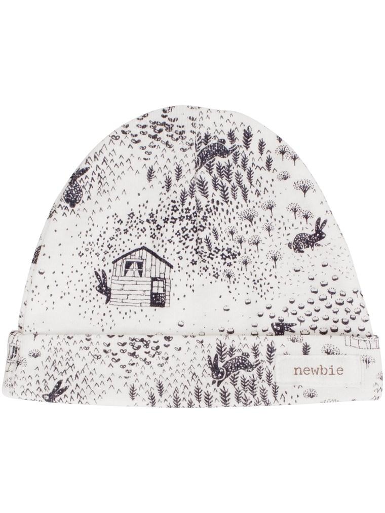 Baby hat with bunny print