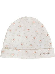 Baby hat with rose print