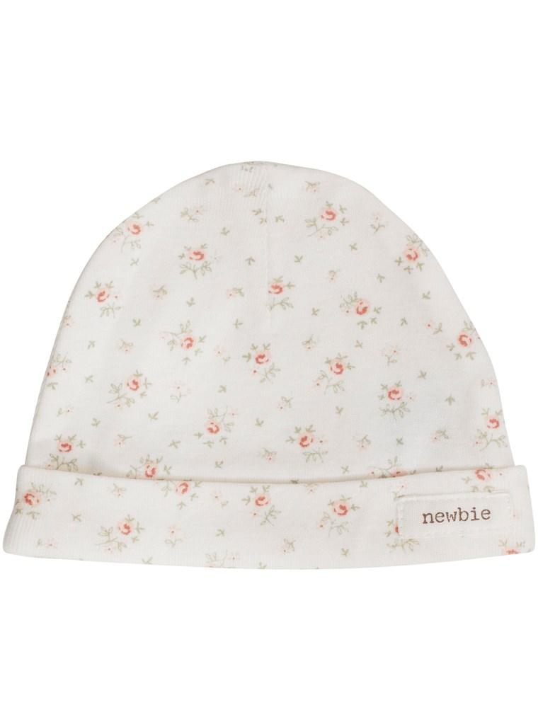 Baby hat with rose print