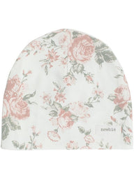 Hat with rose print