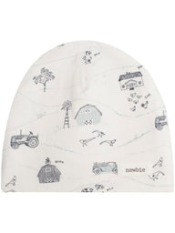 Baby hat with farm print