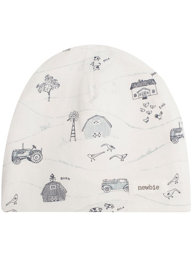 Baby hat with farm print
