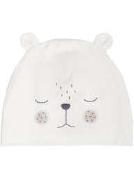 Baby hat with bear face