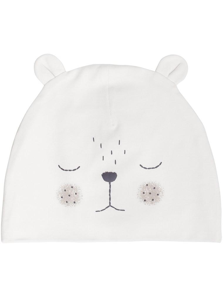 Baby hat with bear face