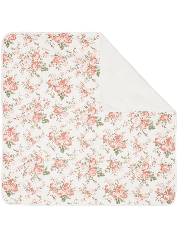 Baby blanket with rose print