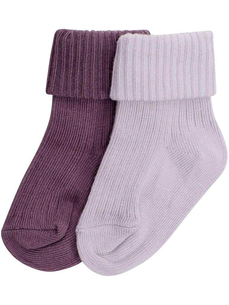 newbie kids Ribbed socks with folded cuffs organic cotton