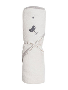 Bath towel with bear face and ears
