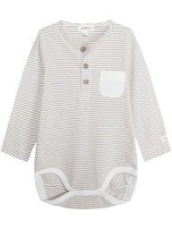 newbie baby Body striped print organic cotton 