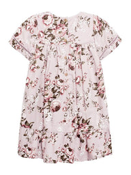 newbie kids summer Dress floral print organic cotton pink