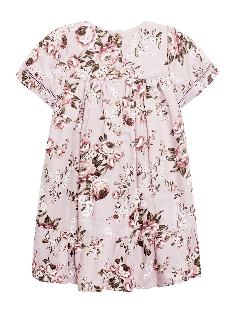 newbie kids summer Dress floral print organic cotton pink