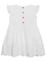 newbie baby white Christening dress organic cotton