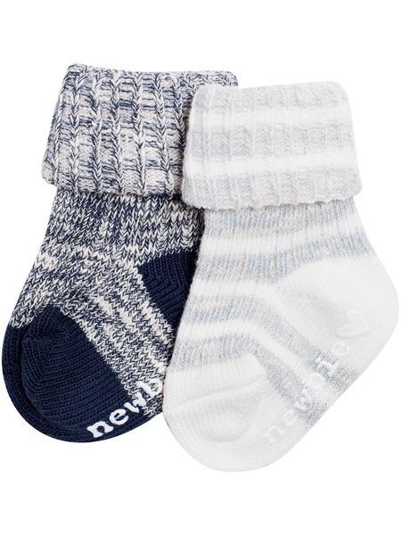 Anti-slip socks with folded cuffs (2-pack)