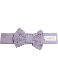 newbie baby Headband cabling detail lilac organic cotton